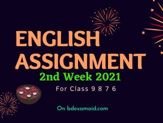 2nd week English assignment 2021t