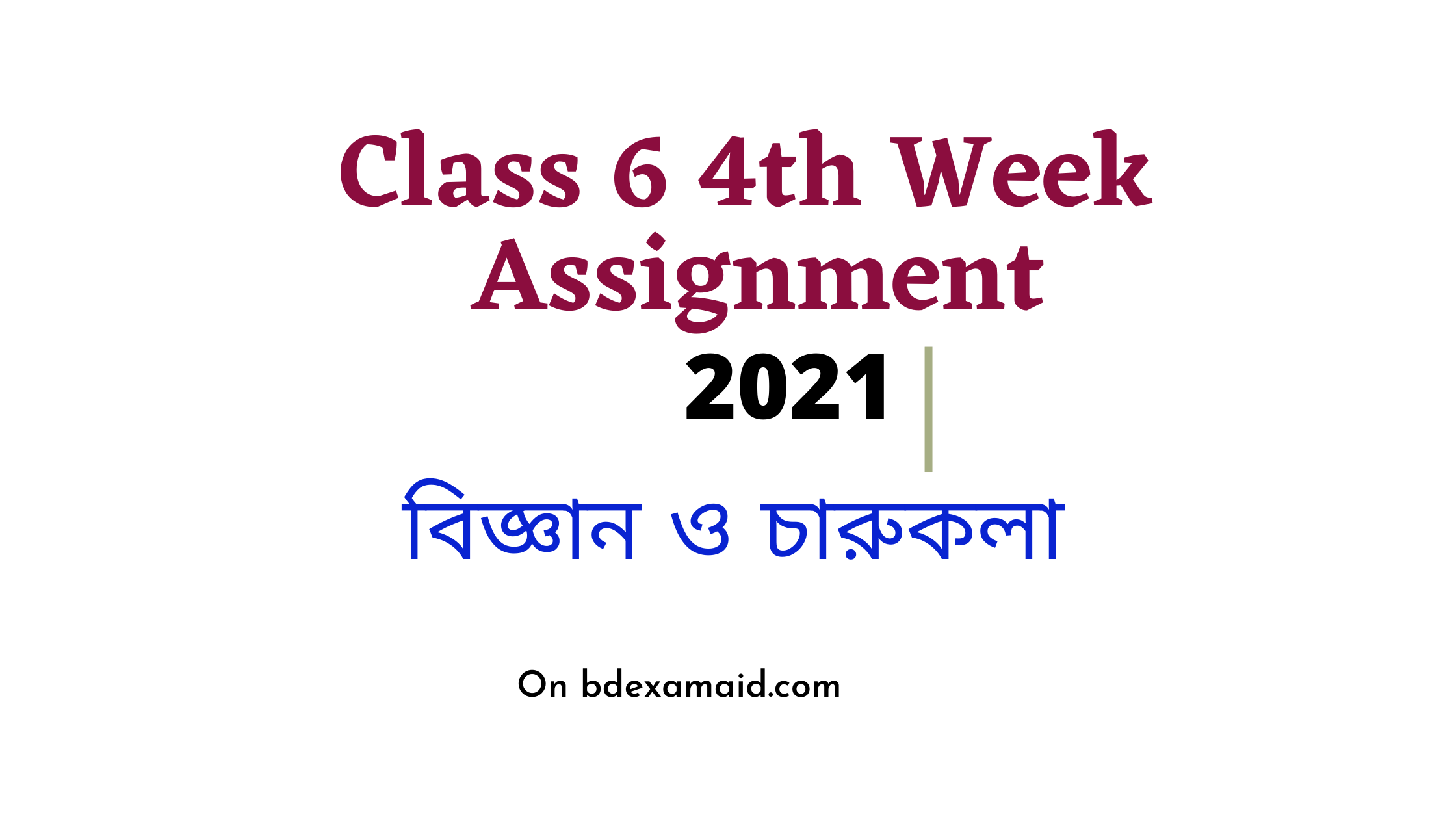 class 6 assignment 4th week 2021