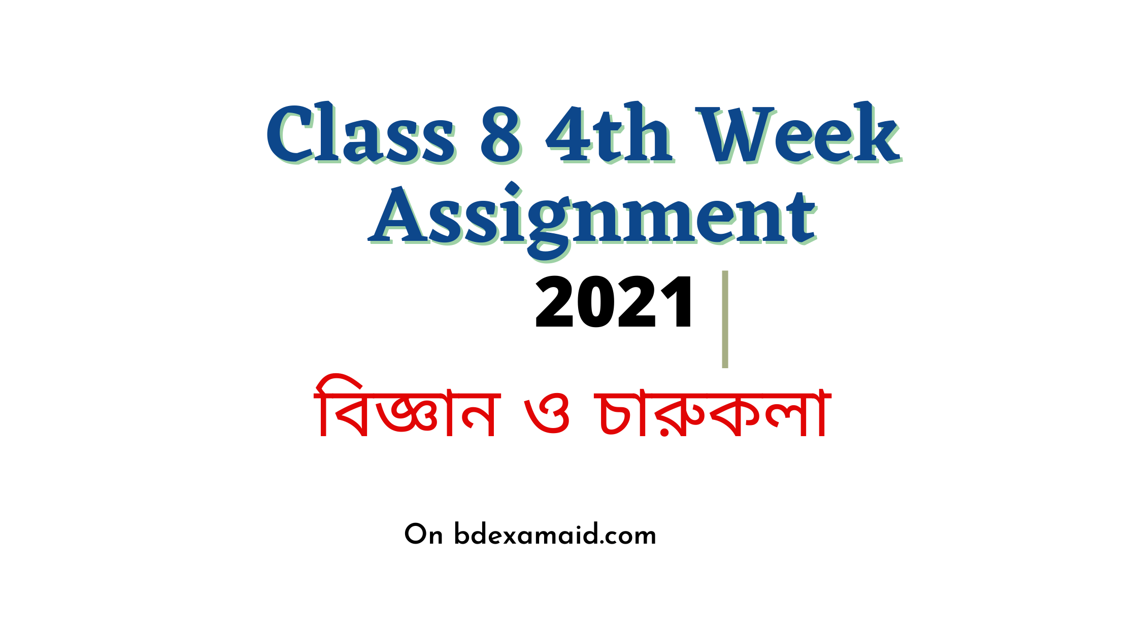 class 8 assignment 2021 4th week