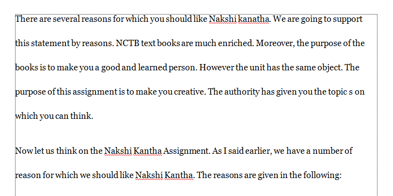 Nakshi Kantha Assignment
