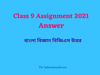 class 9 assignment 2021 answer