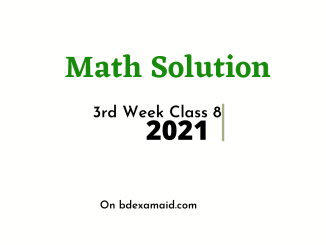 class 8 math solution 2021