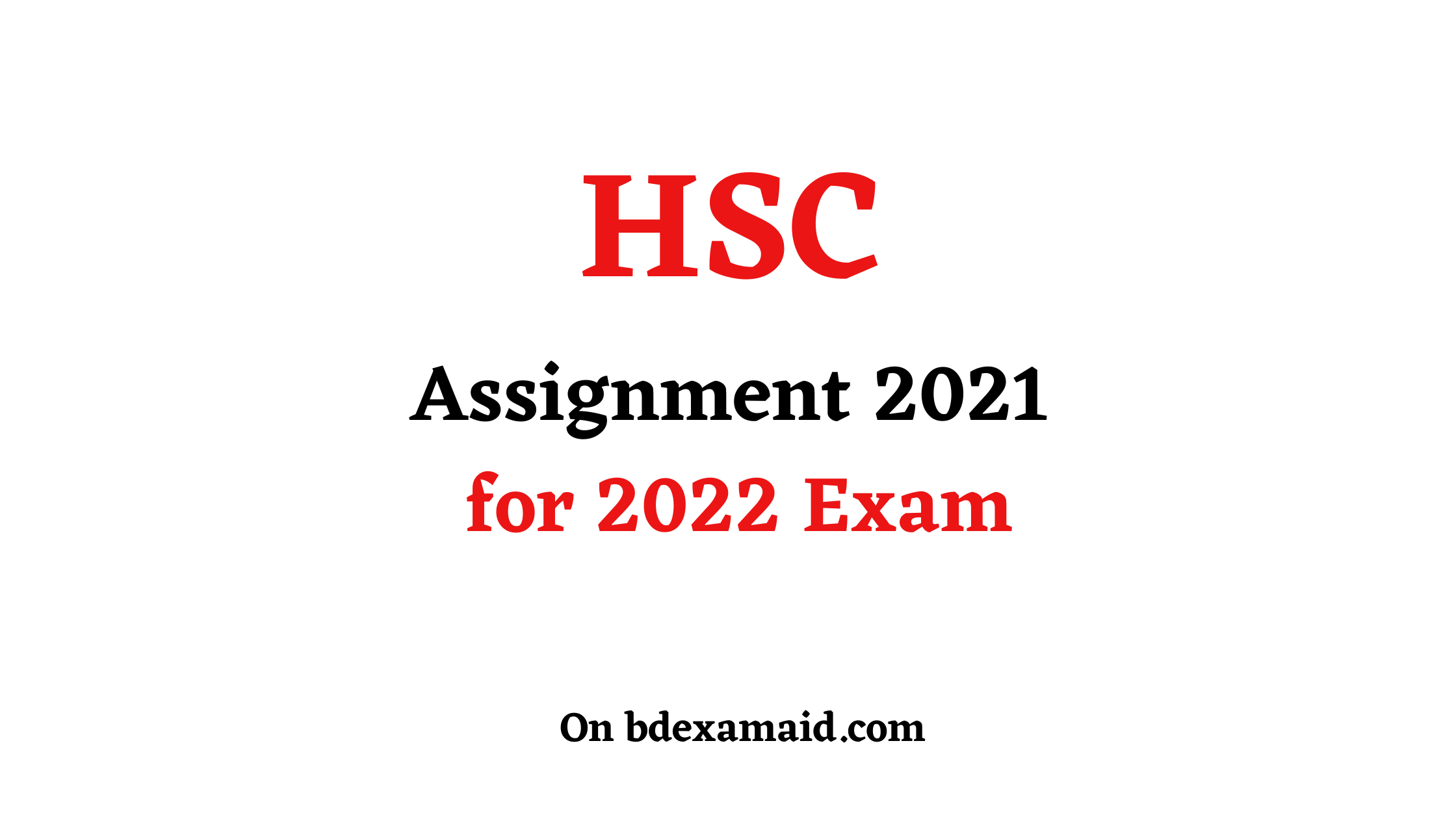 assignment hsc management 2021