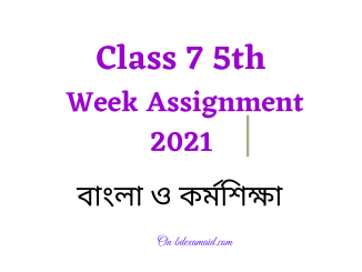 class 7 assignment 5th week 2021