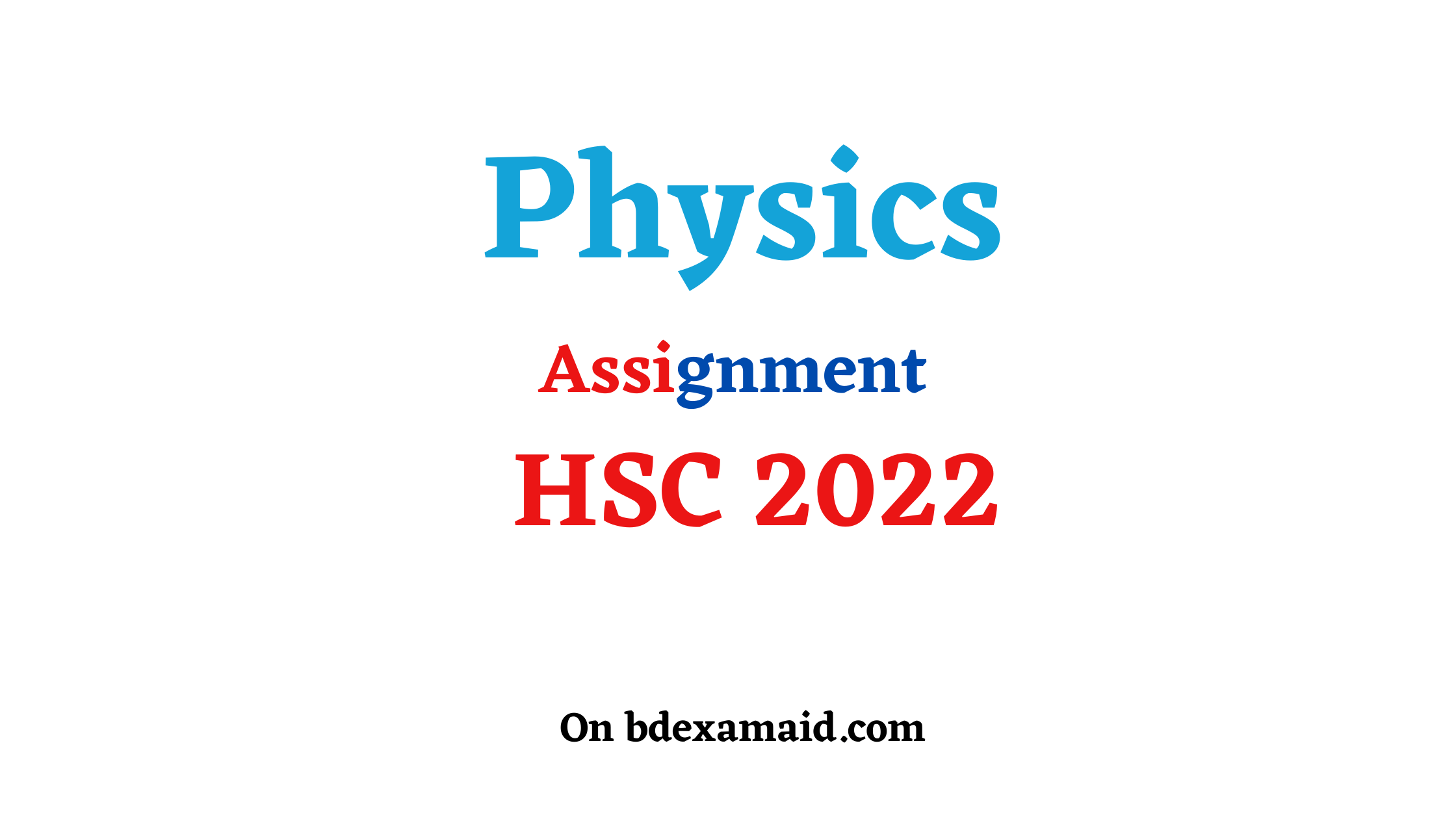 physics assignment answer 2nd week