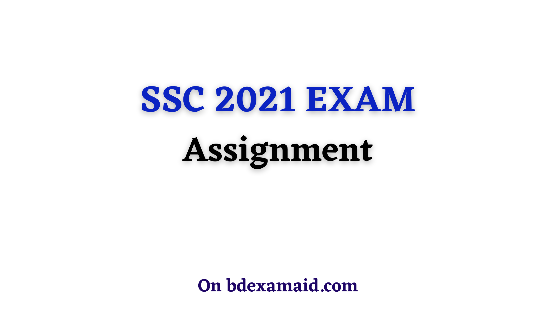 assignment answer 2021 ssc