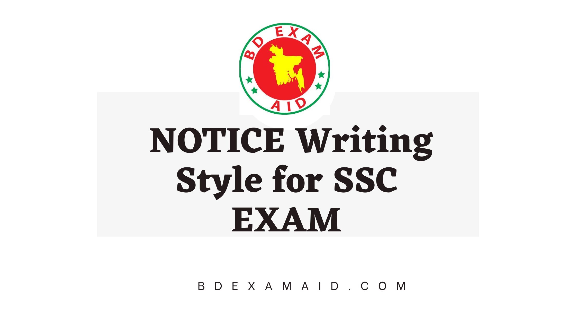 notice writing for SSC